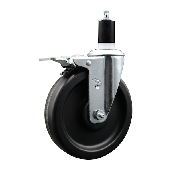 6'' Phenolic Swivel 1-1/2'' Expanding Stem Caster Total Lock Brake